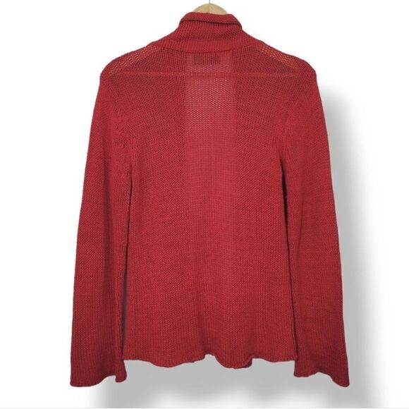 Wooden Ships Paola Buendia Cotton Wrap Cardigan in Brick Red Size Medium/Large - Picture 2 of 8